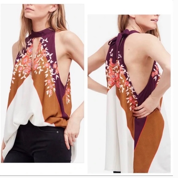 Free People Tops - Free People Beat Of My Heart Tunic Shirt Top size Small Floral Boho